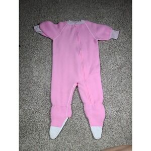 Vintage Gerber Pink Zipper Sleeper Fleece 1T